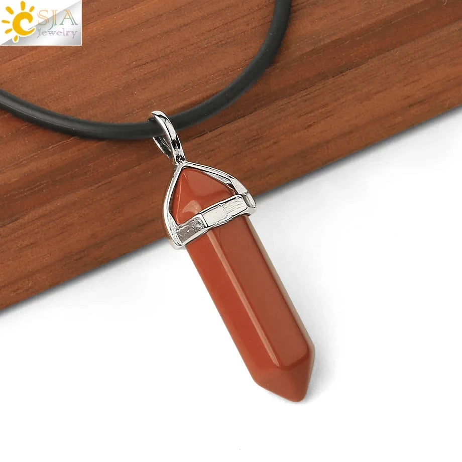 Natural Crystal Pendant Necklace –  Gemstone Healing Stone Necklace for Women - Spiritual Meditation Chakra Jewelry Gift