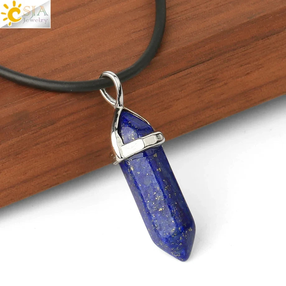 Natural Crystal Pendant Necklace –  Gemstone Healing Stone Necklace for Women - Spiritual Meditation Chakra Jewelry Gift
