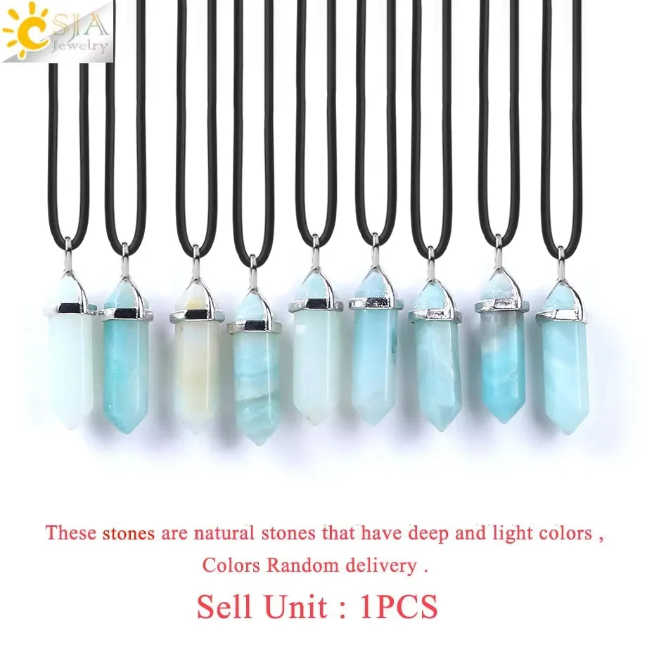 Natural Crystal Pendant Necklace –  Gemstone Healing Stone Necklace for Women - Spiritual Meditation Chakra Jewelry Gift