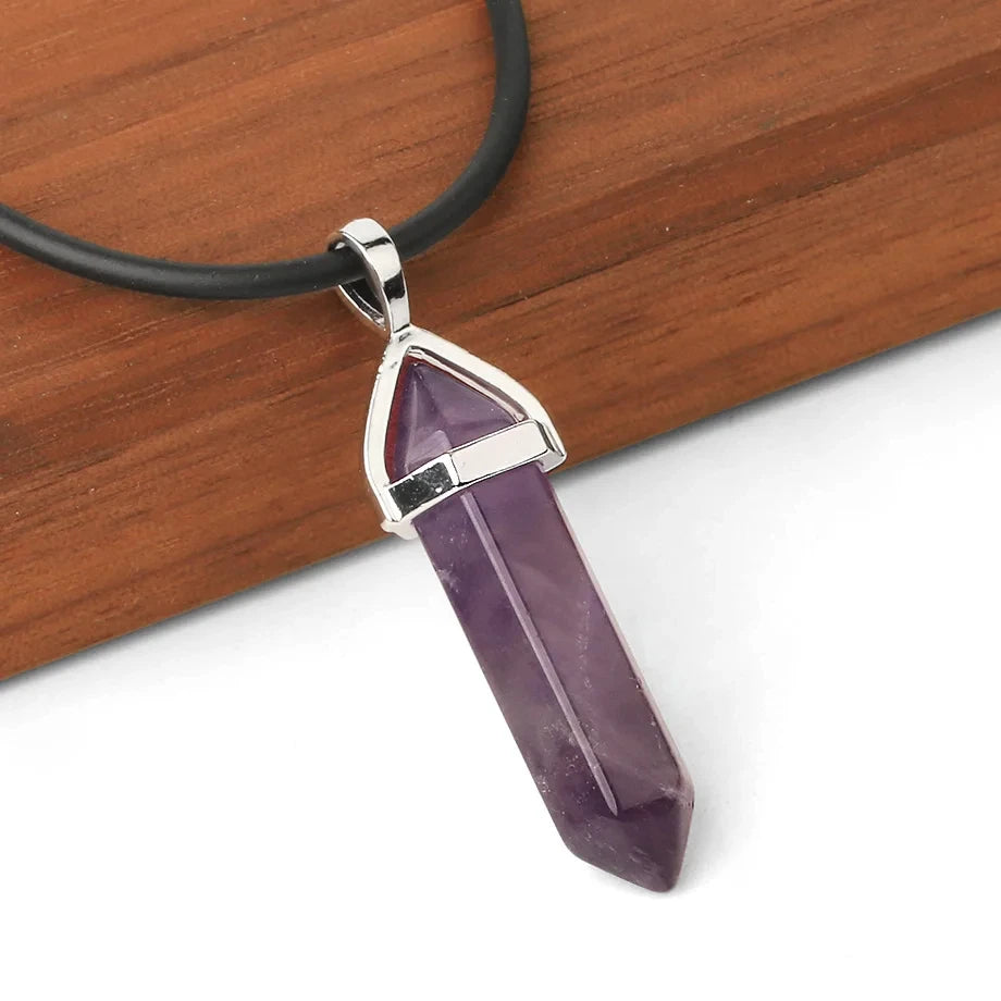 Natural Crystal Pendant Necklace –  Gemstone Healing Stone Necklace for Women - Spiritual Meditation Chakra Jewelry Gift