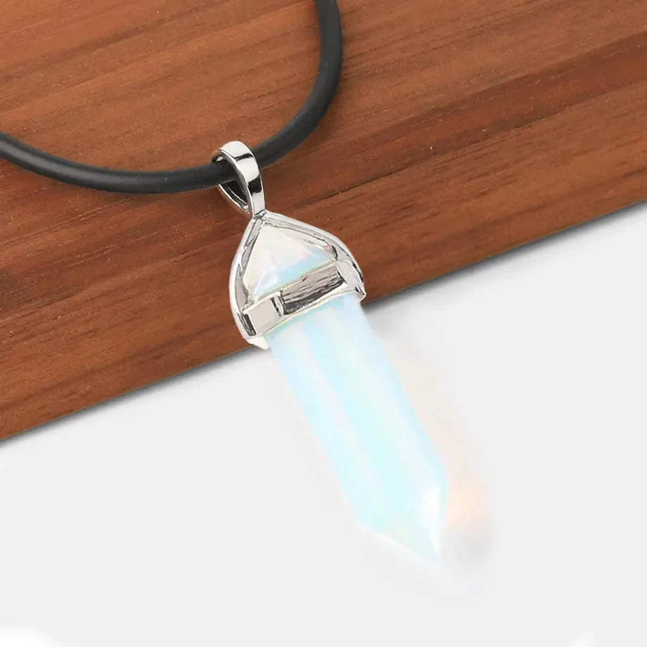 Natural Crystal Pendant Necklace –  Gemstone Healing Stone Necklace for Women - Spiritual Meditation Chakra Jewelry Gift