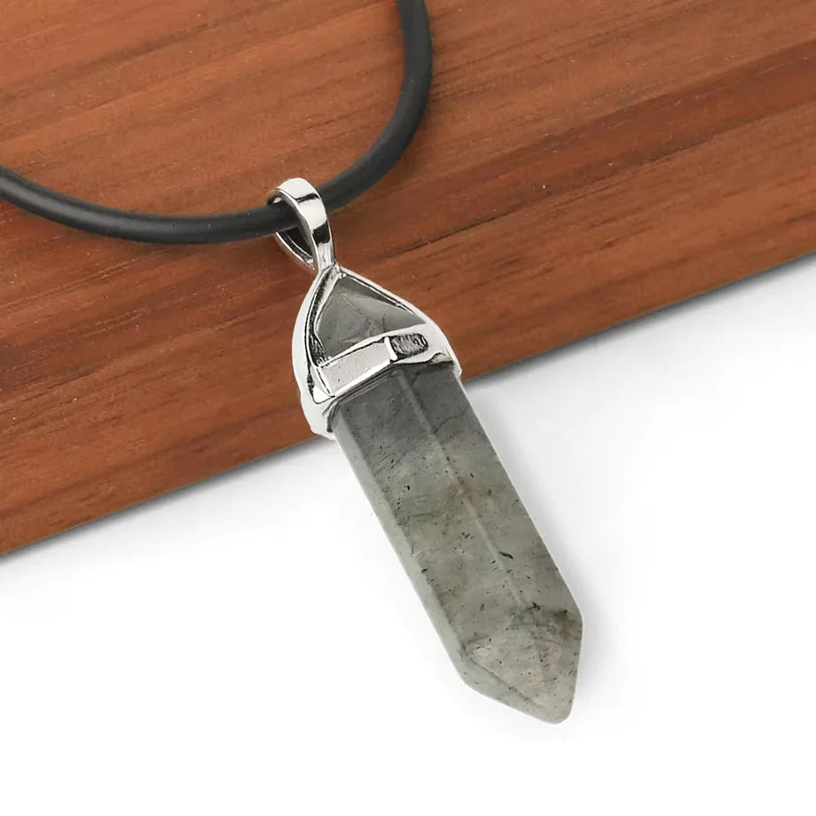 Natural Crystal Pendant Necklace –  Gemstone Healing Stone Necklace for Women - Spiritual Meditation Chakra Jewelry Gift