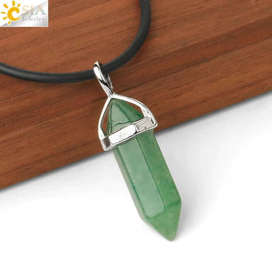 Natural Crystal Pendant Necklace –  Gemstone Healing Stone Necklace for Women - Spiritual Meditation Chakra Jewelry Gift