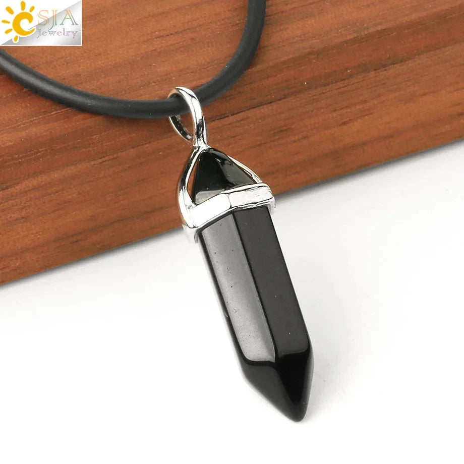 Natural Crystal Pendant Necklace –  Gemstone Healing Stone Necklace for Women - Spiritual Meditation Chakra Jewelry Gift
