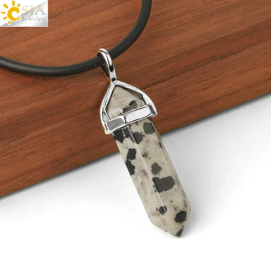 Natural Crystal Pendant Necklace –  Gemstone Healing Stone Necklace for Women - Spiritual Meditation Chakra Jewelry Gift