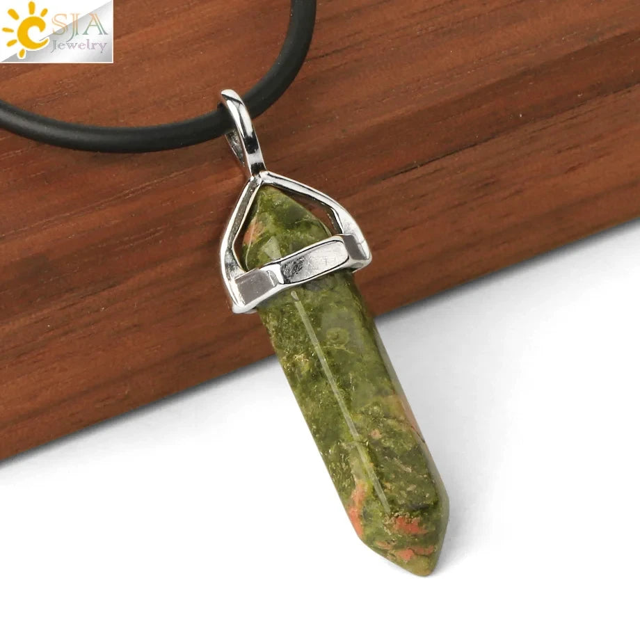 Natural Crystal Pendant Necklace –  Gemstone Healing Stone Necklace for Women - Spiritual Meditation Chakra Jewelry Gift